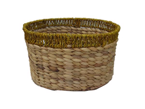 water hyacinth and seagrass oval baskets-KL133