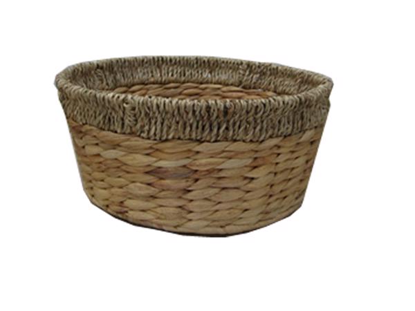 water hyacinth and seagrass oval baskets-KL138