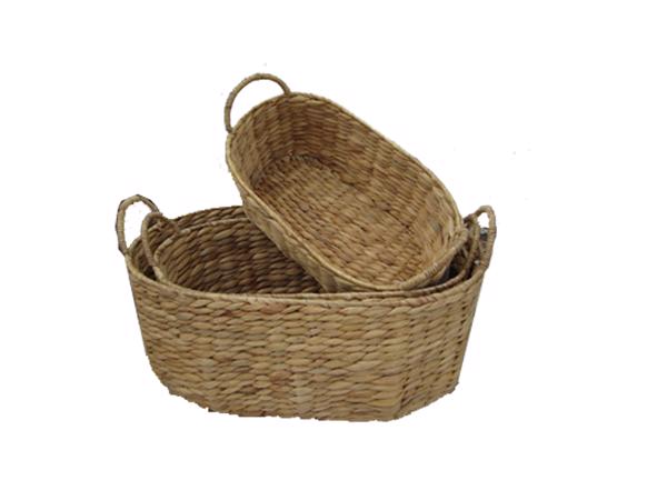 Water hyacinth oval baskets-KL142